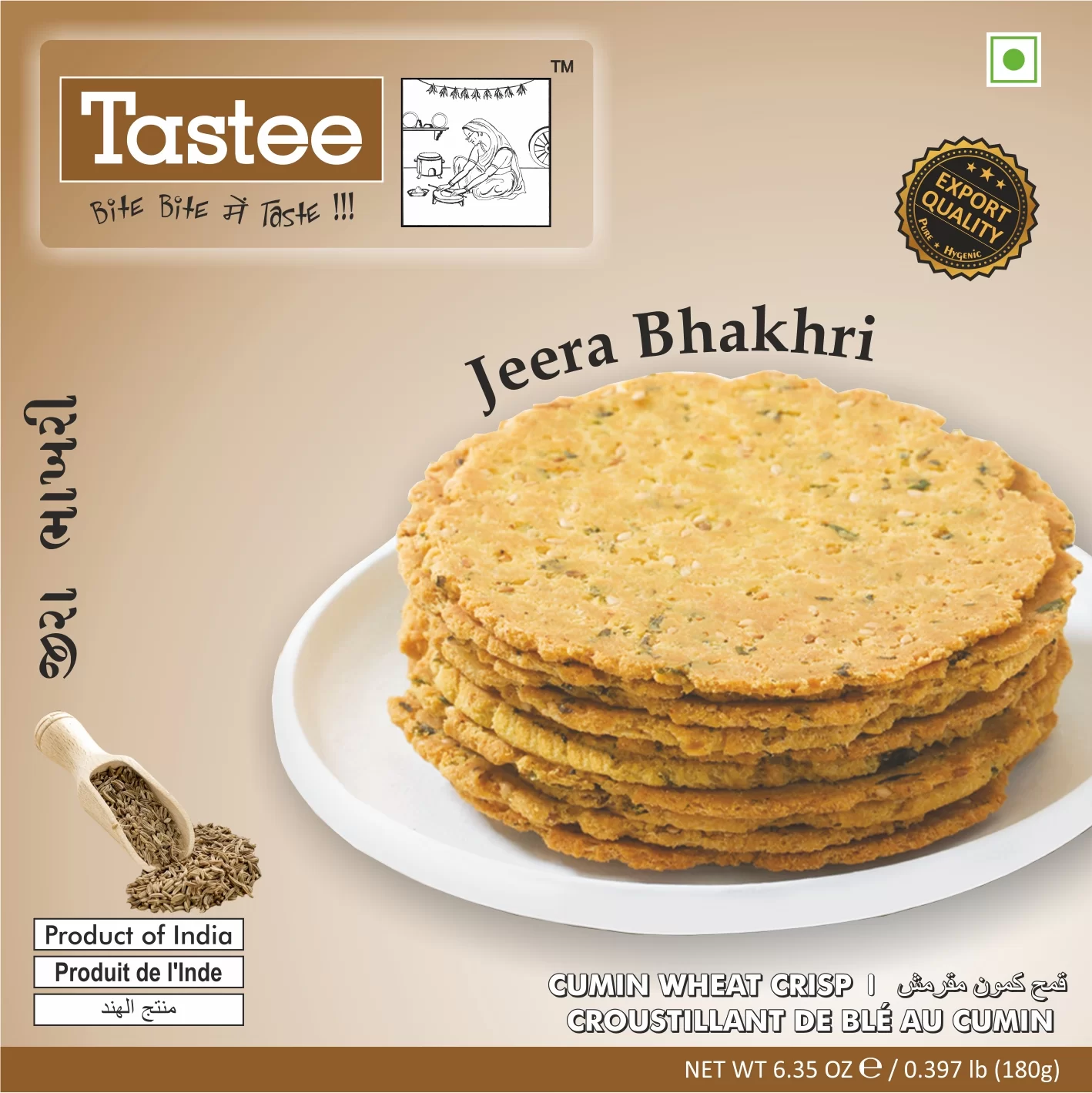 Tastee Jeera Bhakhri 180 g