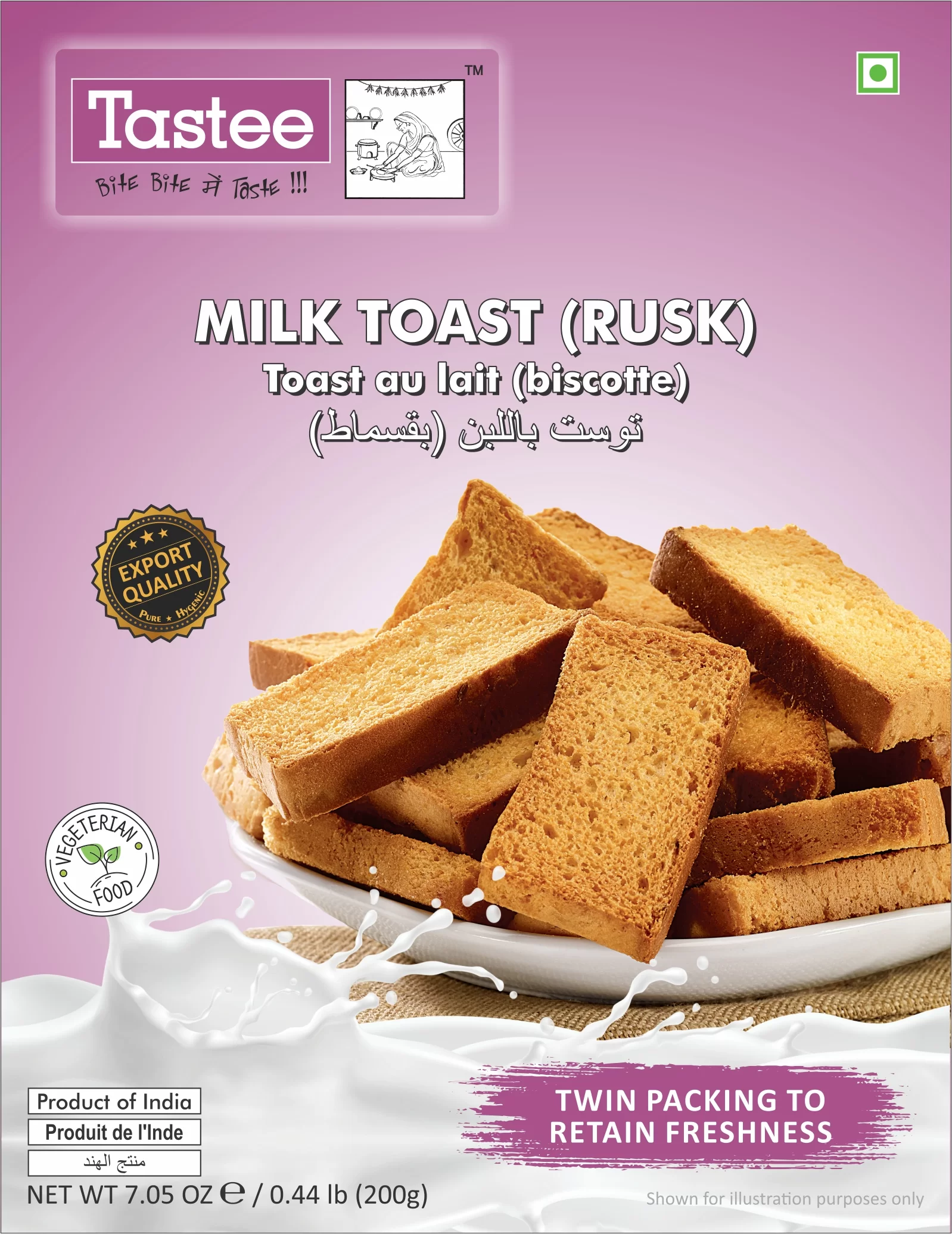 Tastee Milk Toast 400 g